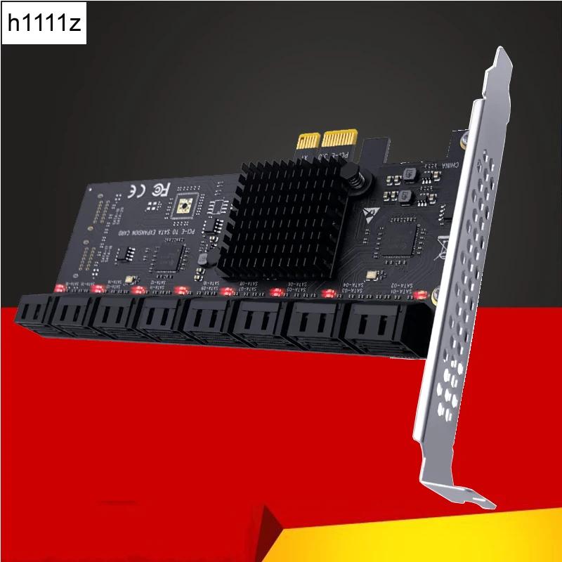 Chia ̴ SATA PCIe  16 Ʈ SATA III-PCI Express 3.0 X1 Ʈѷ Ȯ ī ASM1064 + JBM575 Ĩ ֵ ī